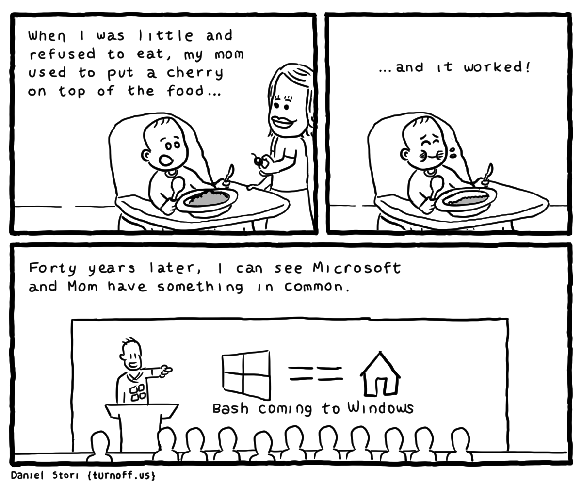 bash on windows geek comic