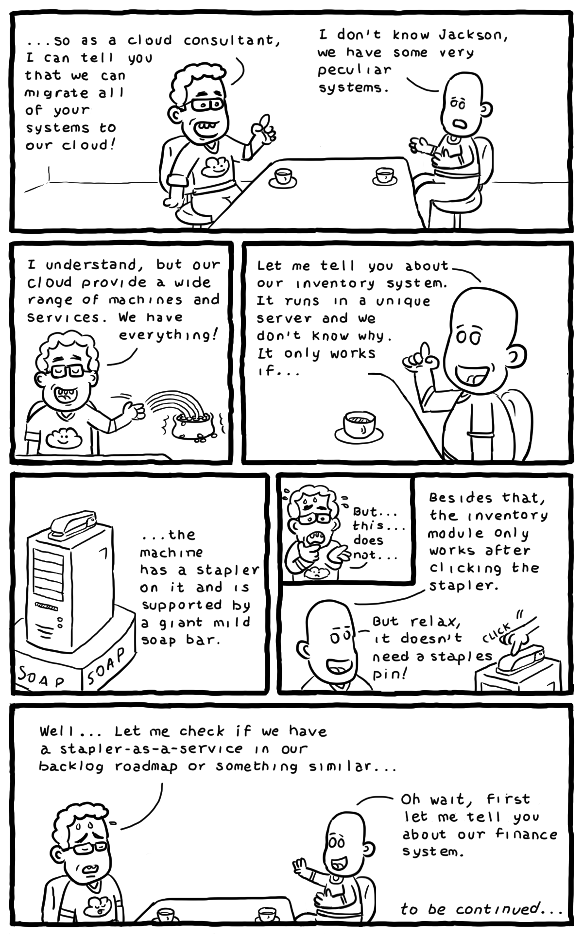 the (sometimes hard) cloud journey  geek comic