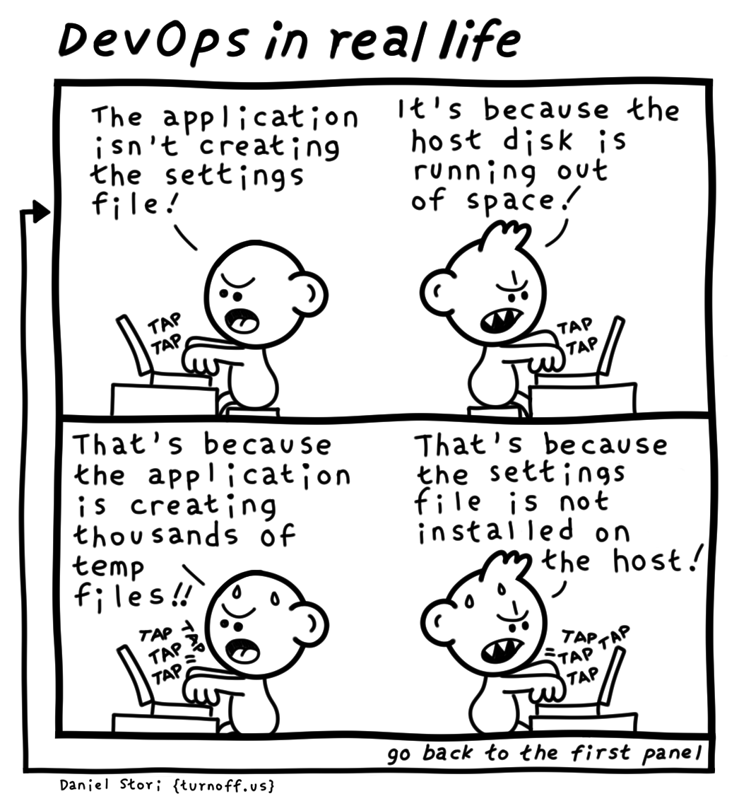 devops in real life geek comic