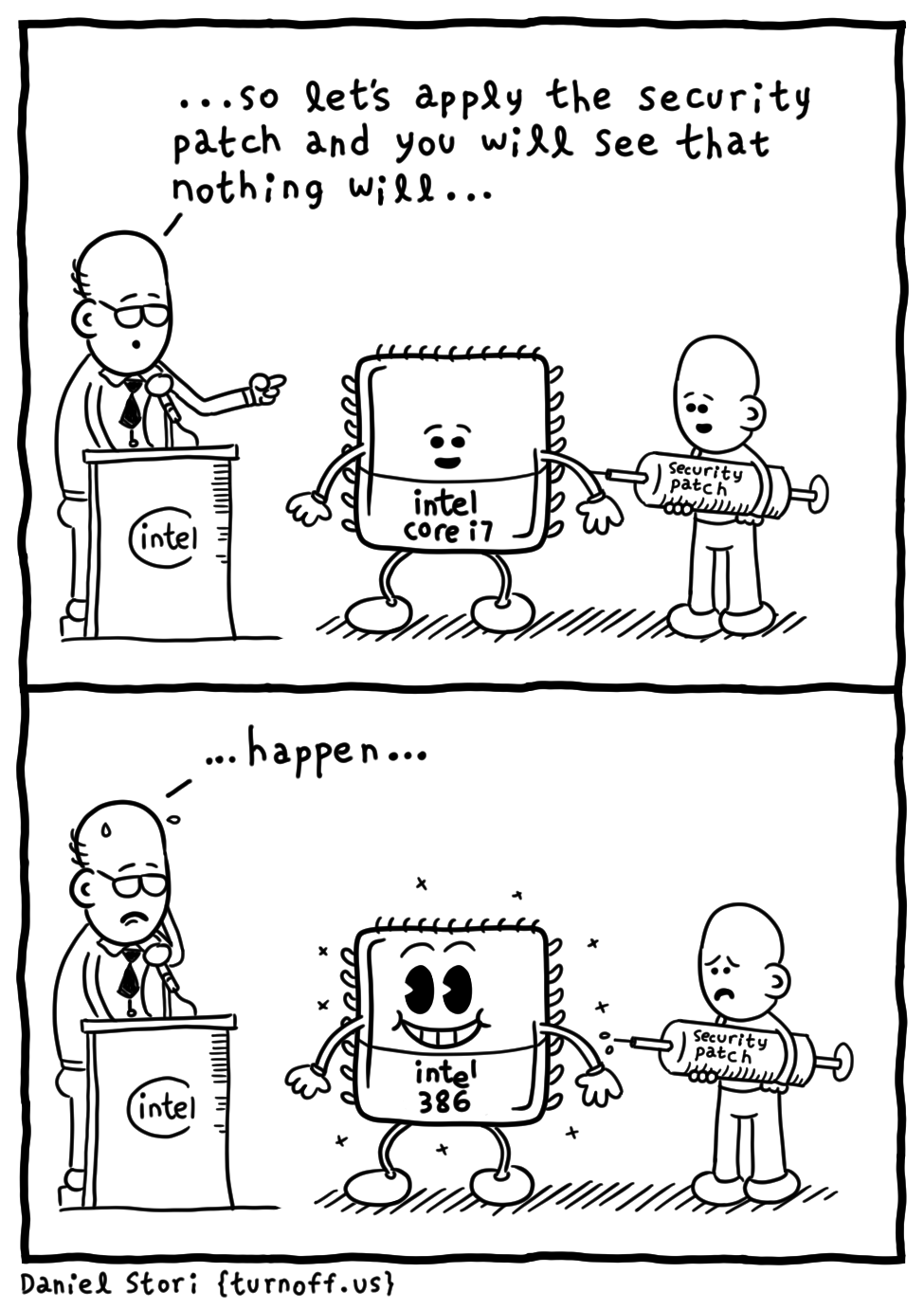 intel bug geek comic