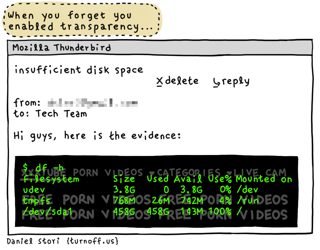 terminal transparency geek comic