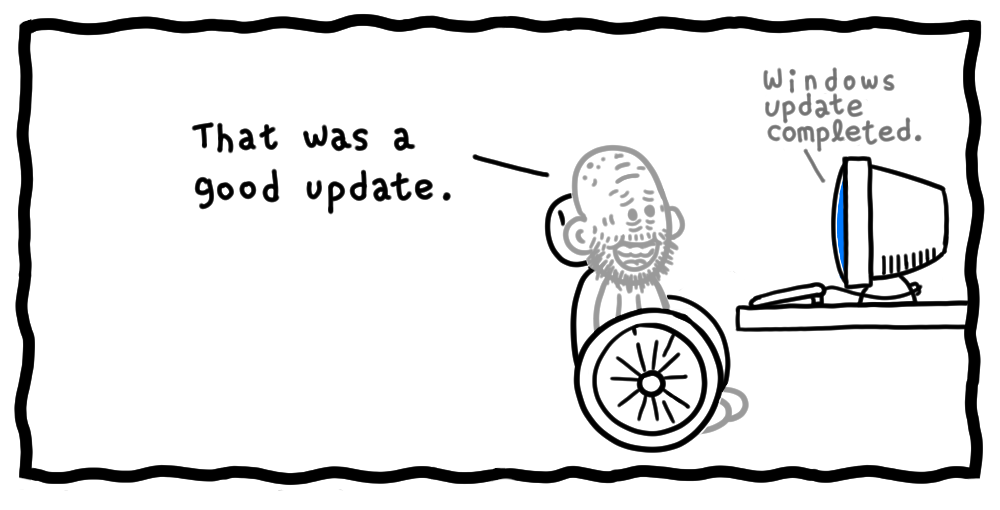 windows update geek comic